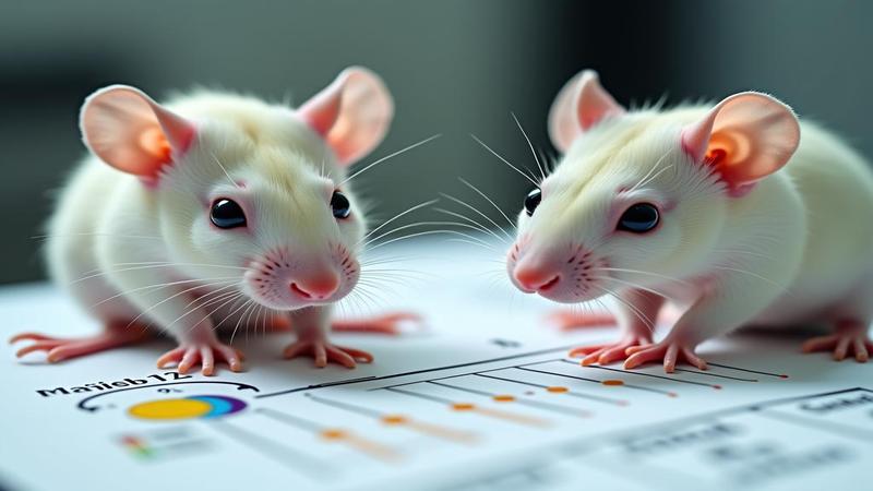 Close-up of confused lab mice reading a flowchart titled 'Daily Habit??' while a pancreas icon shakes tiny fists.