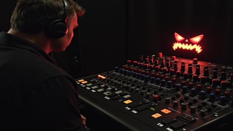 Studio engineer counts to five while knobs glow ominously, as a tiny mountain of unanswered questions grows.
