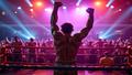 a sweaty ring, neon lights, and a belt raised in triumphant chaos.