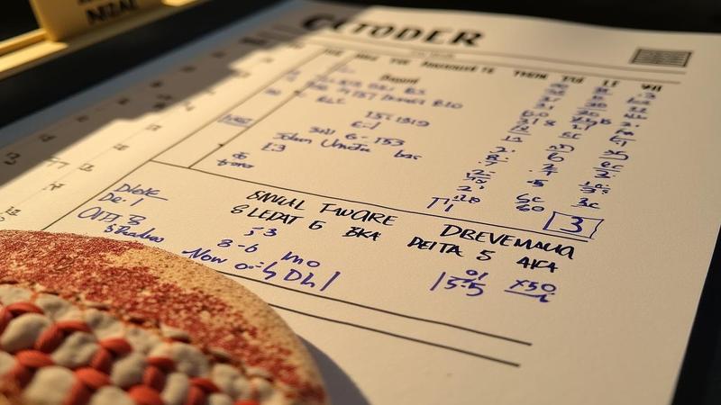Close-up of a dusty mound, a rosin bag, and a scribbled scorecard comparing Snell’s metrics to Koufax’s lore; a calendar flips to October like a nervous metronome.