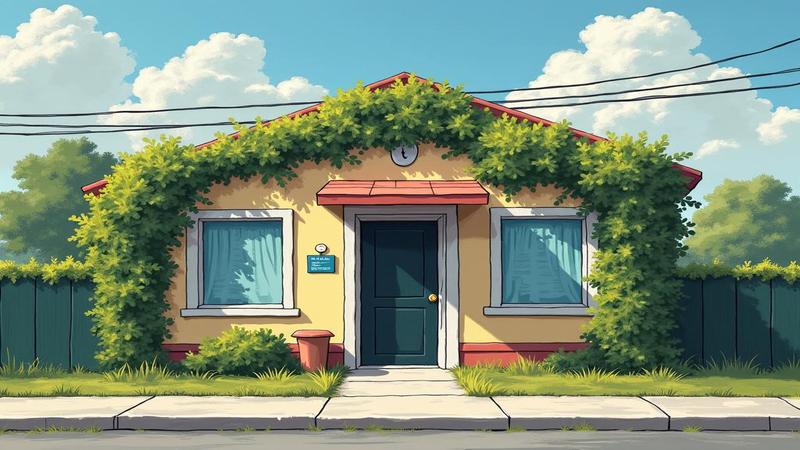 A small-town clinic offering vaccines while a maze of paperwork blocks the door like a bureaucratic hedge.