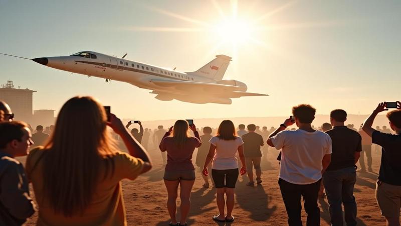Spectators squint through heat haze as Starship streaks skyward, phones melting into artisanal puddles of optimism.