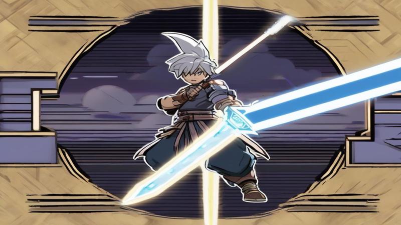 Cloud holds a Buster Sword while tapping a land card; Switch 2 screen shows a battle menu and a glowing Mako reactor shaped like a mana symbol.