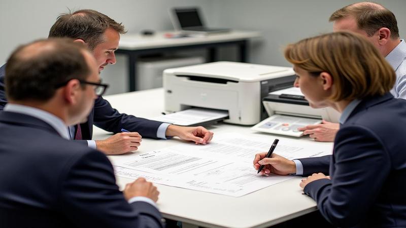 Diplomats in Brussels stare at a blank document labeled 'Recognition' as if it might sprout borders, while a printer hums 'Kumbaya' in triplicate.