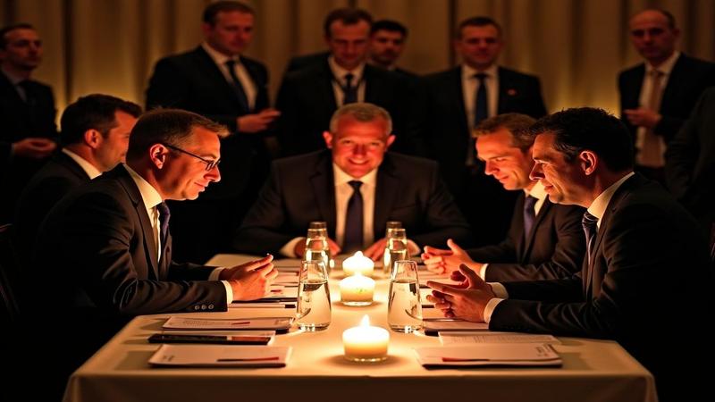EU negotiators in candlelit business chic sit around a table as Tehran presents paperwork and a playlist of conditional smiles.