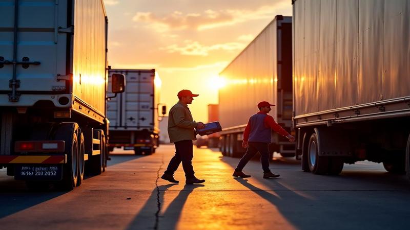 Logistics workers in a loading bay race against the clock to deliver vials before the last heat of sun.