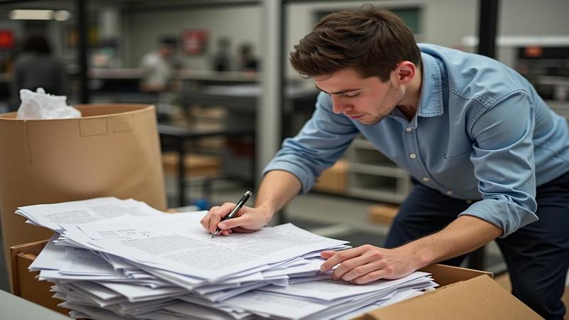 A confused Jakobi Meyers inspecting a bag of unsigned trade paperwork.