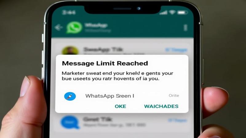 Phone screen showing a WhatsApp