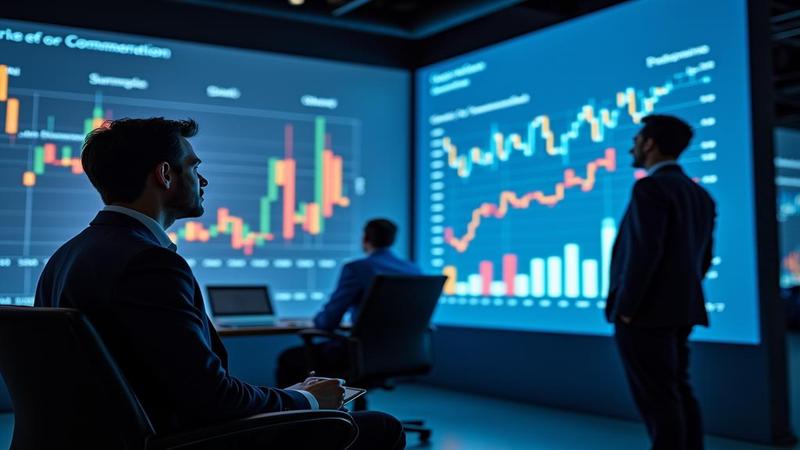 Analysts glare at a wall of charts as executives pitch uniform pricing and universal login across devices.