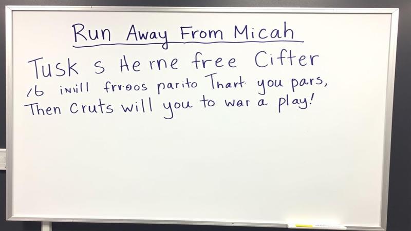 A whiteboard at Lambeau showing a play titled ‘Run Away From Micah’ circled 19 times and underlined like a doomsday prophecy.