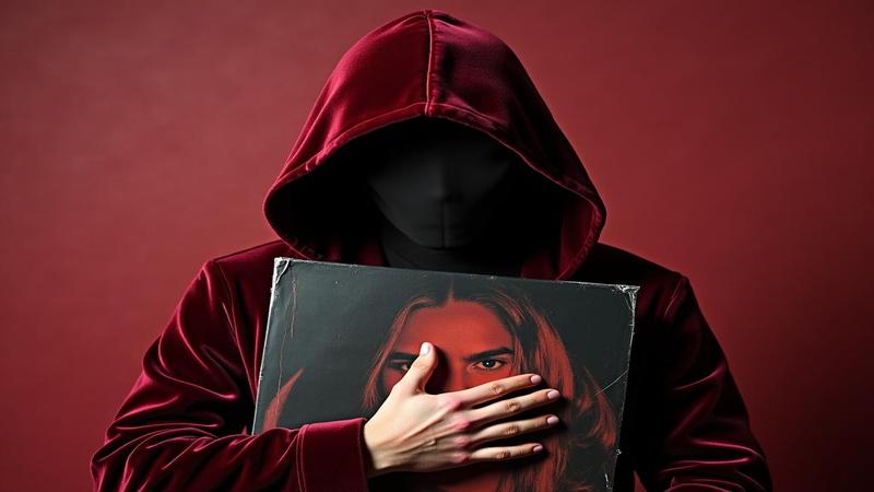 Lead singer shrouded in velvet, clutching a mysterious vinyl sleeve as critics orbit like drones.