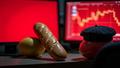 Paris traders stare at red screens as a baguette leans on a Bloomberg terminal and a beret sits accusingly on a stress ball.
