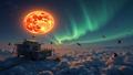 The Sun lifting a sleep mask while Earth clutches a flickering modem; auroras crackle over bewildered pigeons.