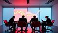 A sunlit, minimalist boardroom where the Pinaults debate Puma's future while a stock chart glows like a neon sneaker.