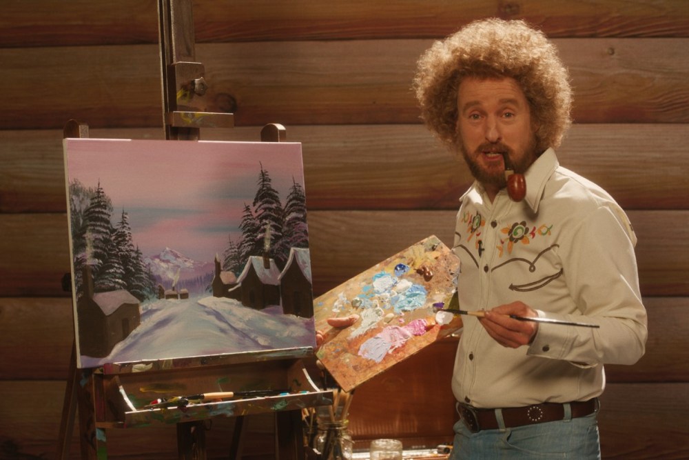 Paint' Review: Owen Wilson Does Bob Ross in Droll Undercooked Satire