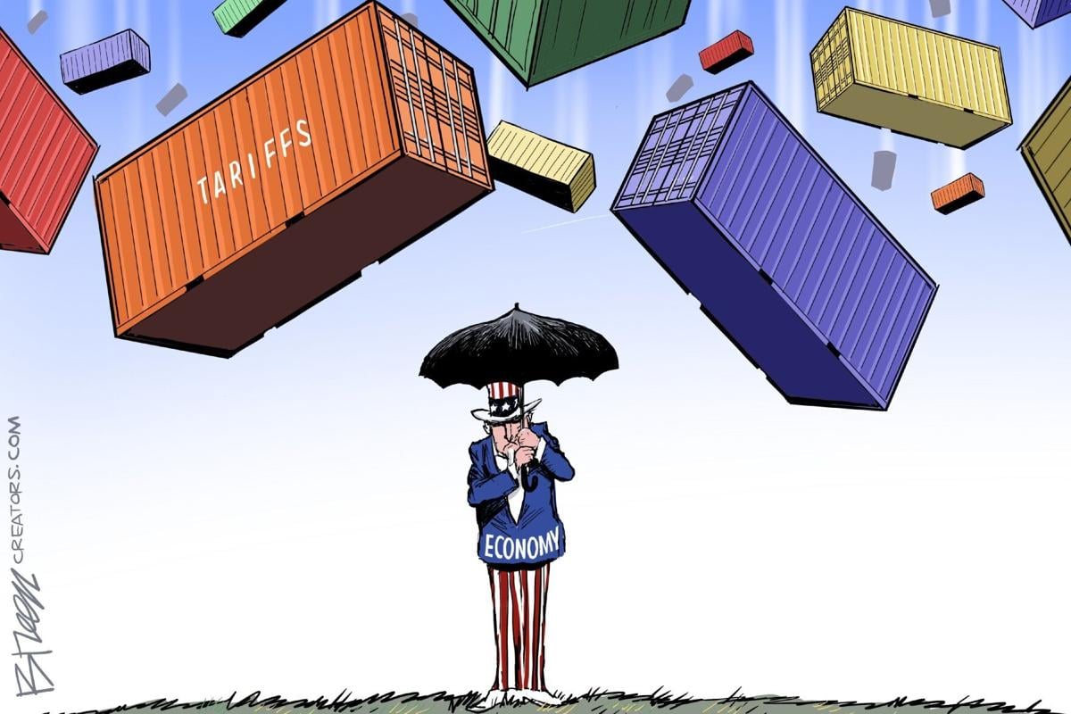 12 political cartoons tackle Donald Trump's tariffs