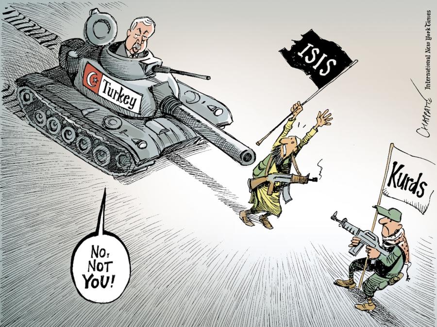 Turkey goes after its enemies in Syria | Globecartoon - Political ...