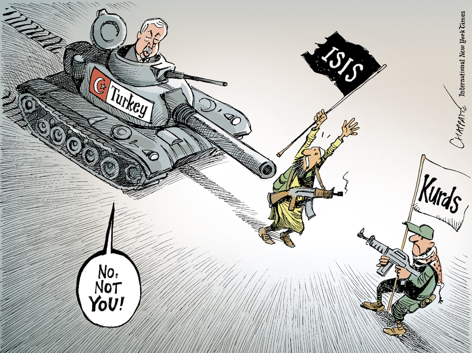 Turkey goes after its enemies in Syria | Globecartoon - Political ...